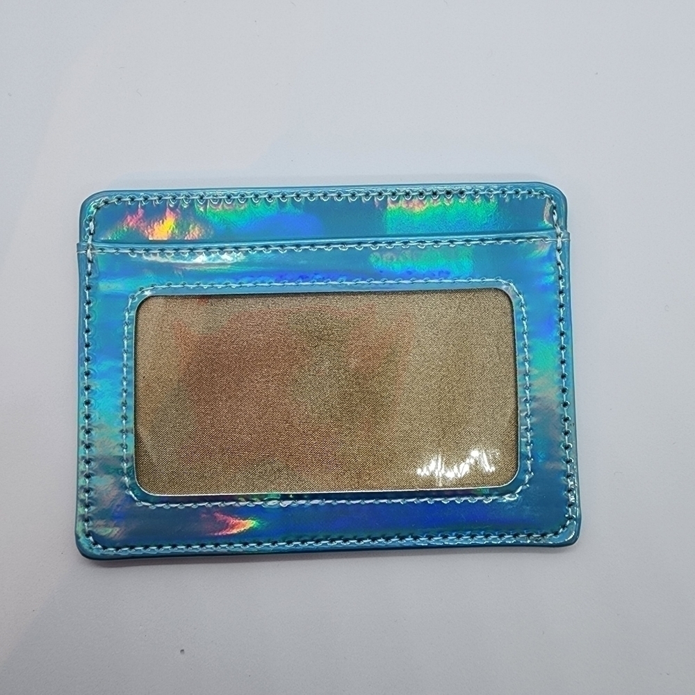 Metallic Blue Small Slim Card Holder